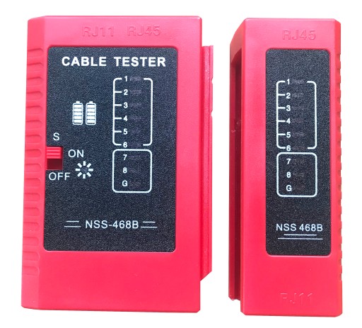 TESTER SIEŤOVÝCH KÁBLOV RJ45 RJ12 RJ11 POUZDRO