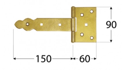 PÁNT BRÁNY 150X60X90X2,5 MM | Ozdobený