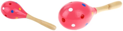 Veľký drevený detský hrkálka Maracas hudobný nástroj