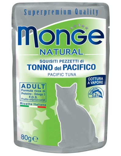 Monge Buste pre mačku tuniaka žltoplutvého 80g