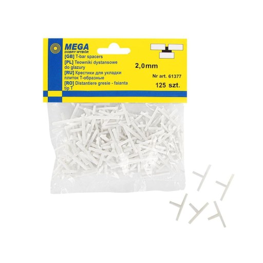T-kríže na slinky 2mm 125 kusov Mega 61377