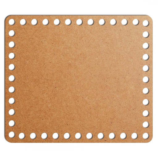 šedý základný košík dno 19x22cm HDF obdĺžnik