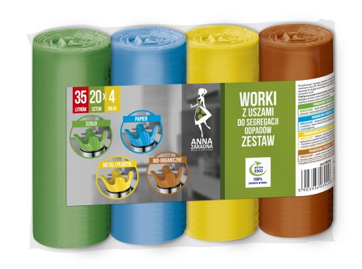 Odpadkové vrecia Silný odpadkový kôš 35L 4x20 kusov