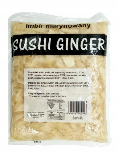 MARINOVANÝ ZÁZVOR, BIELY 1,5kg NA SUSHI