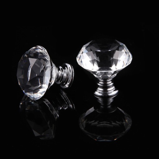 KRIŠTÁĽOVÁ NÁBYTKOVÁ KĽÚČKA rukoväť 30mm CRYSTAL Glamour rukoväť