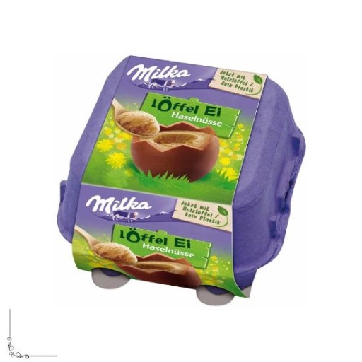 Milka čokoládové vajíčka s orechovou náplňou