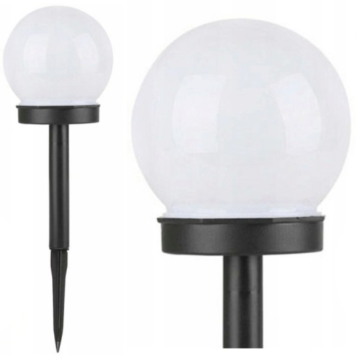 LED záhradné svietidlo SOLAR BALL WHITE 10 cm