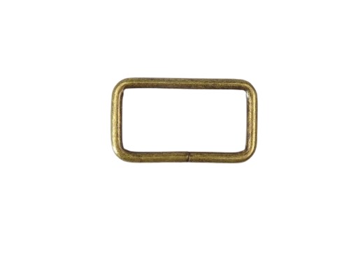 Kožený rám 30 / 15 / 3 mm staré zlato, 1 kus