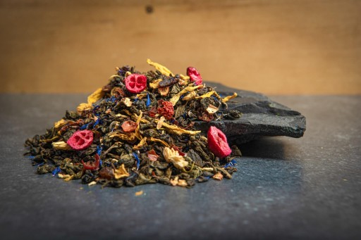 Zelený čaj WILD ROSE jazmín slnečnica hrozienka nevädza 50 g