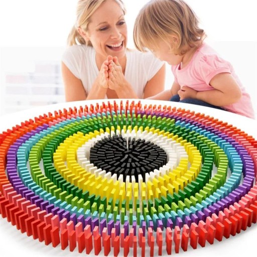 DOMINO drevené vyklápacie bloky 120 KS
