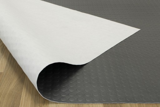 Šírka 2 m, GRAFITOVÝ KOBEREC PVC, ČIAPKY PELET