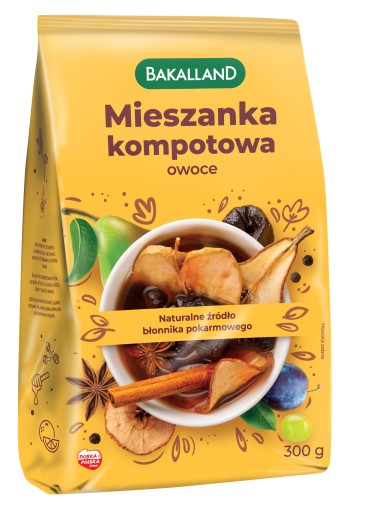 BAKALLAND Kompótová zmes - Sušené ovocie na kompót - Sušené 300g