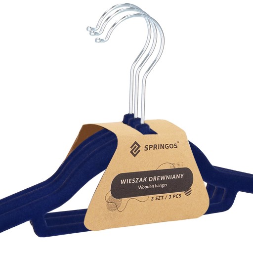 VEŠIAK NA OBLEČENIE NAVY BLUE x3 VELÚROVÉ VEŠIAKY NA OBLEČENIE ŠATNÉ OBLEČENIE