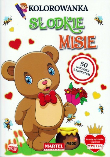 Omaľovánka SLADKÉ MEDVEĎÁ 50 NÁLEPOK MARTEL