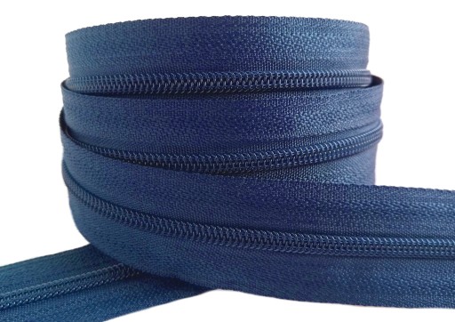 Špirálový zips 3 mm zips NAVY BLUE 1 meter + 2 zipsy