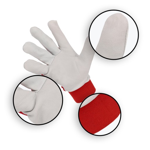 Kožené pracovné rukavice Velcro Goat Leather Strong