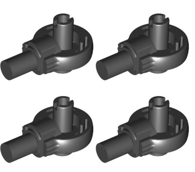 LEGO Technic Connector 47455 čierny - 4 ks