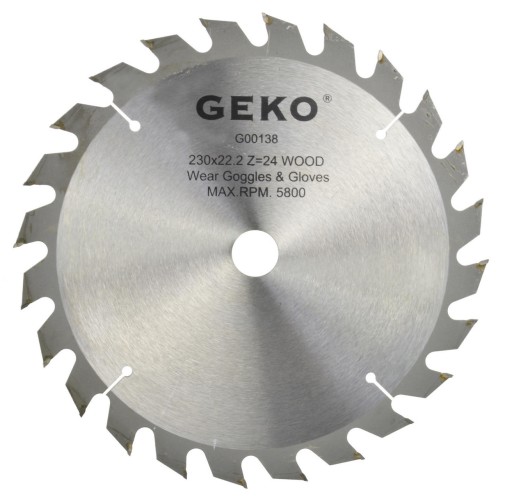 Kotúč na drevo 230x22x60T (otvory) GEKO G78061