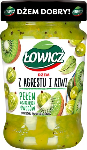 Egreš Kiwi Łowicz ovocný džem s nízkym obsahom cukru 280g