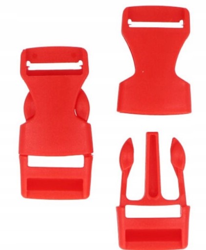 Spona plastová 20mm ČERVENÁ 2 ks