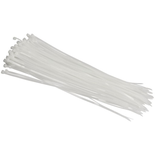 Sťahovacie pásky 4,6x350mm Biele 100 ks