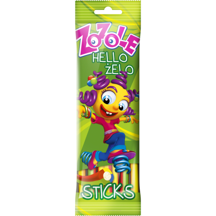 2 X 75G ZOZOLE HELLO GÉLOVÉ TYČINKY VIACOVOCNÉ ŽELÉ Podlhovasté