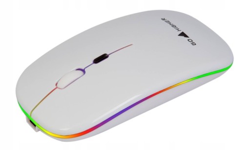 GO HIGHER KAMENNE ĽAHKÁ BEZDRÔTOVÁ RGB MYŠ Biela