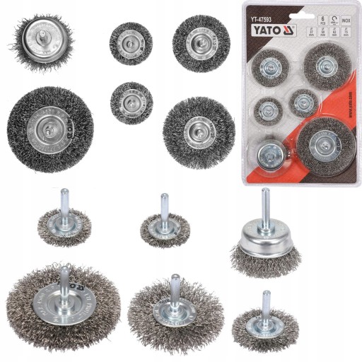 YATO SADA DRÔTENÝCH KEFIEK INOX S DRÔTEKOU 6KS DRÔTENÝCH KEF