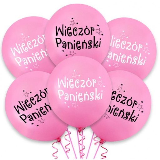 Balóniky na sliepku, ružové, čierne, HEL x20