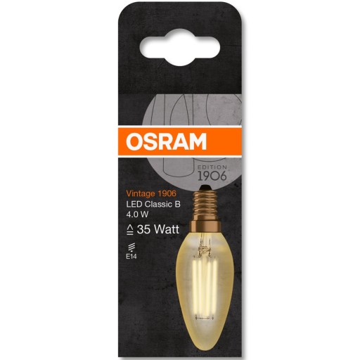 E14 LED žiarovka, 4W OSRAM Vintage Filament Candle