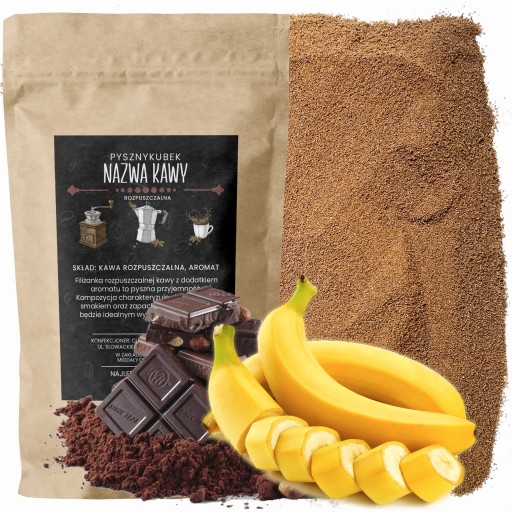BANÁNOVÁ ČOKOLÁDA INSTANTNÁ káva s príchuťou 100g