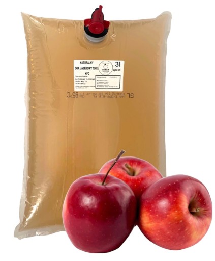 Jablková šťava 100% 3l (lisovaná, prírodná, NFC) z jabĺk