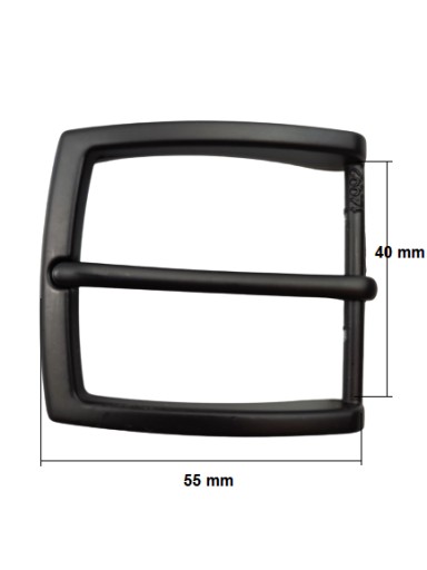 Spona na opasok nohavíc 4 cm 40 mm matná čierna