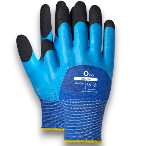 PRACOVNÉ RUKAVICE Rukavice BLUEFOM silné VODEODOLNÉ r10 10 PÁROV