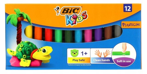 Plastelína bezpečná pre deti 1+ 12 BIC farieb