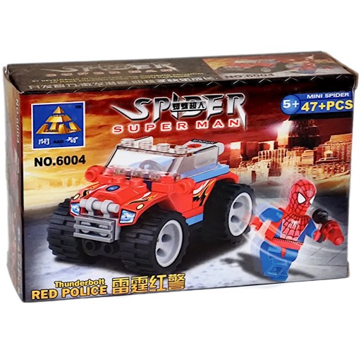 6004 KAZI SPIDER SUPER MAN 47 BLOKOV + POSTAVKA
