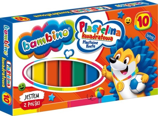 SQUARE BAMBINO SCHOOL Plastelína, 10 farieb
