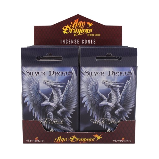 Kónické vonné tyčinky SILVER DRAGON od Anne Stokes (15 ks)