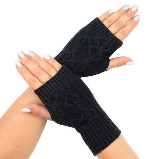 Bezprsté rukavice, dámske palčiaky, TEPLÉ, elastický cop