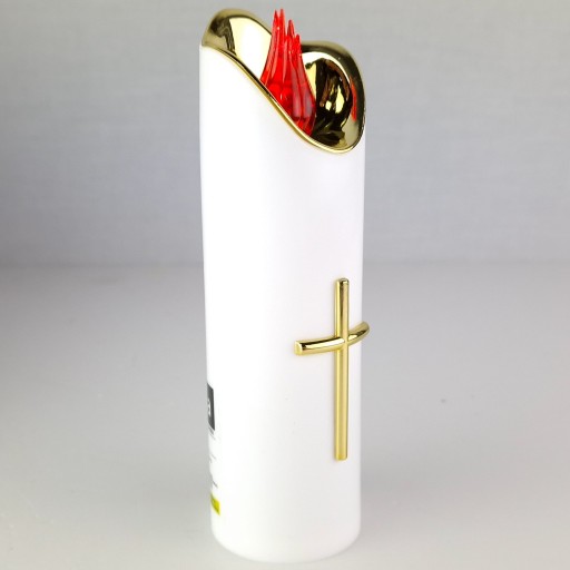 VEĽKÁ LED VLOŽKA SVIEČKY NAPÁJANÁ AKUMULÁTOROU 17cm PRE GRANES VLOŽKY SVIEČKY