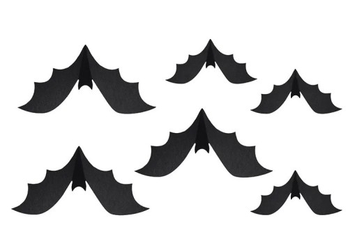 Papierové ozdoby Halloween Bats - 6 ks.