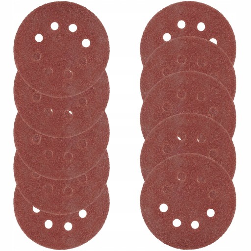 DISKOVÝ BRÚSNY DISK S BRÚSNYM KOTÚČOM NA VELCRO SADR P80 125MM 10 KS