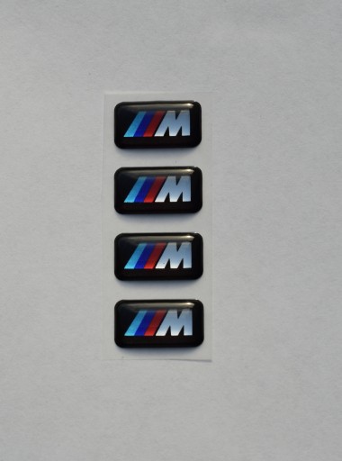 1 ks BMW M-Power chrómová nálepka 3D logo na ráfiky, volant, kokpit 18x10