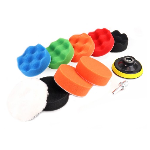 Sada hubiek, leštiace podložky s adaptérom na suchý zips, 80 mm