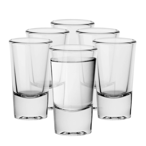 SADA POHÁROV NA VODKU NA PÁLENKY LIHOVINY 6x30 ml HRUBÉ POHÁRKY