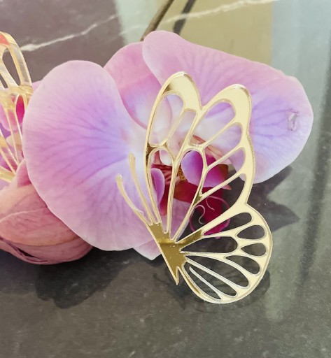 Tortový bočný vrchlík Butterfly butterflies zlaté zrkadlo 3
