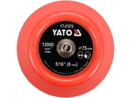 YATO LEŠTIACA TANIEČKA 75MM DISK SO VELCRO, 5/16''