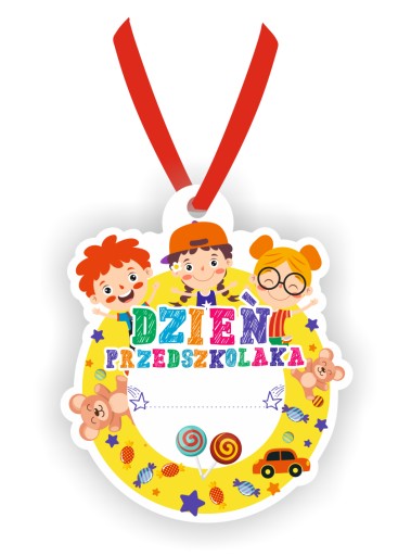 Papierové medaily ku Dňu predškolákov (5 ks.)