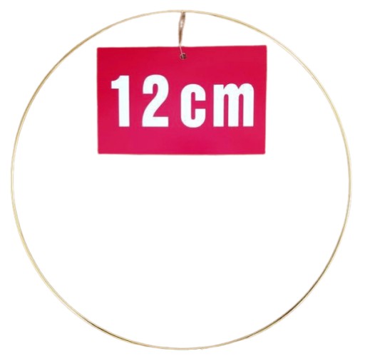 ZLATÝ prsteň/ráfik na lapače snov a makramé 12 cm