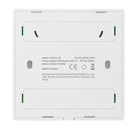 Bezdrôtový spínač svetiel Sonoff T2EU1C-RF 433 MHz (1-kanálový)
